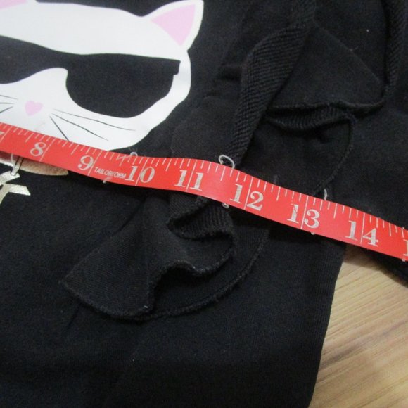 Karl Lagerfeld Kids cat print ruffle sweatshirt - 6 - Picture 5 of 13